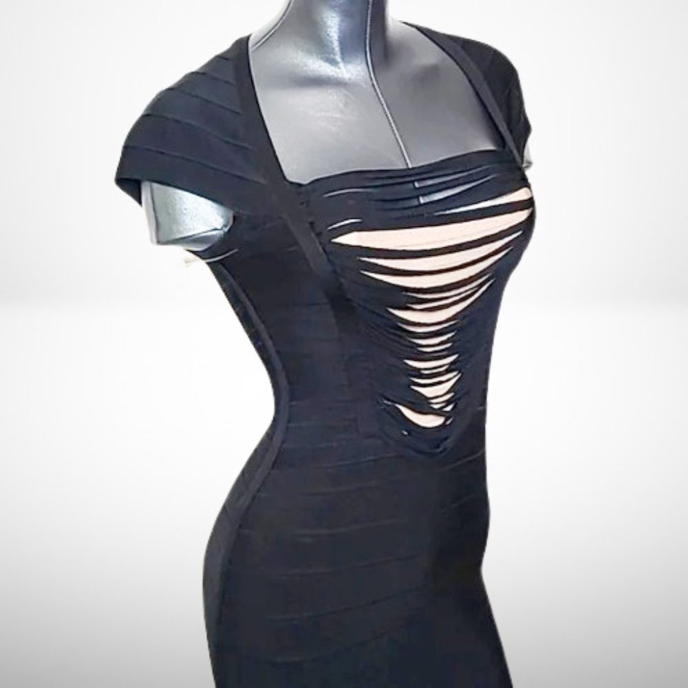 Herve Leger Stunning Long Mermaid Gown Bandage Lora model XS - Picture 3 of 16